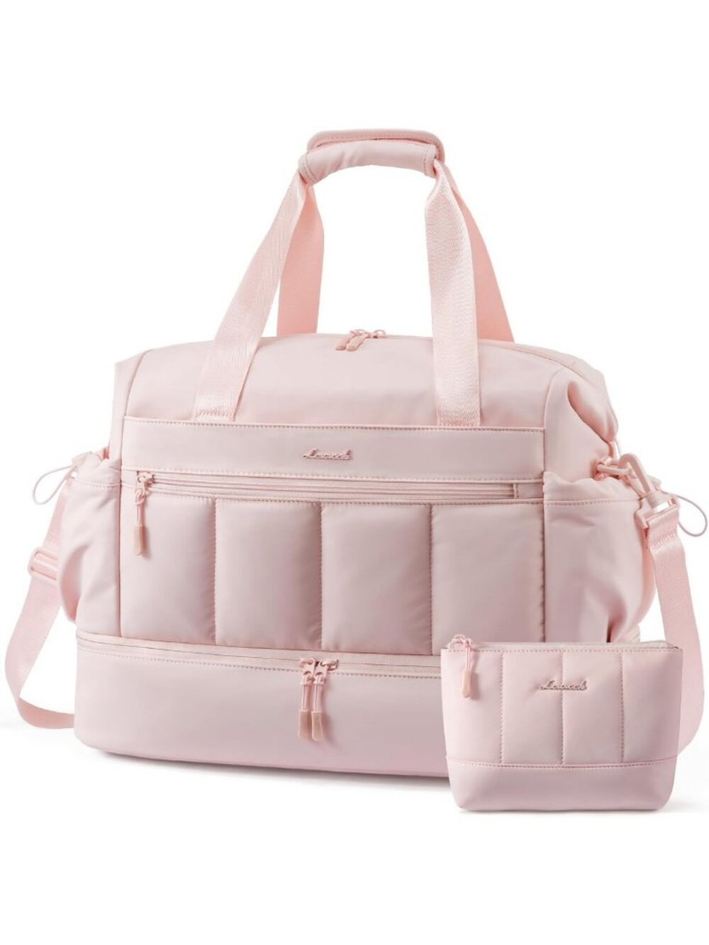 Large Weekender Duffel Bag for Women, Gym & Travel Bag with Shoe Compartment